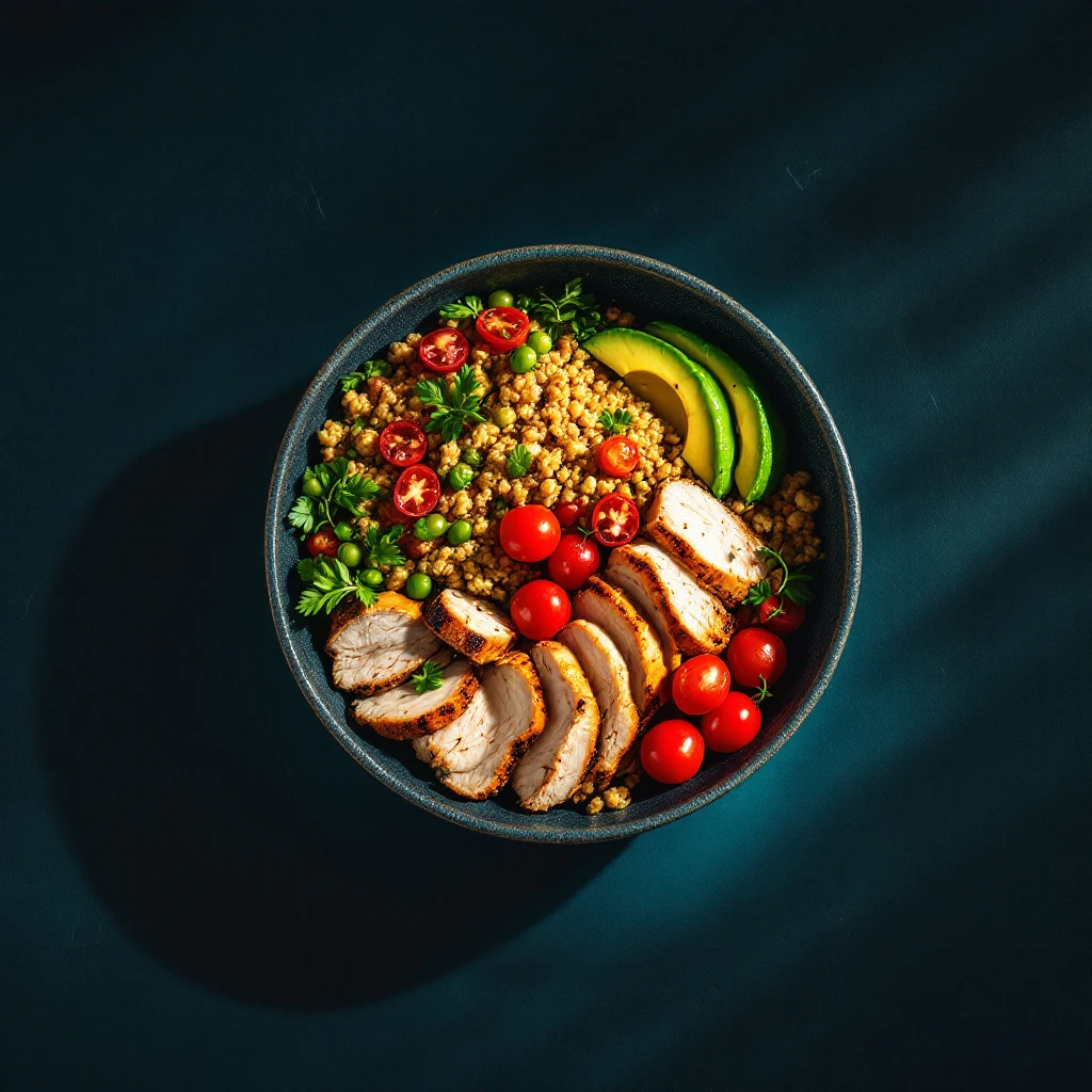 A fresh, balanced plate of food